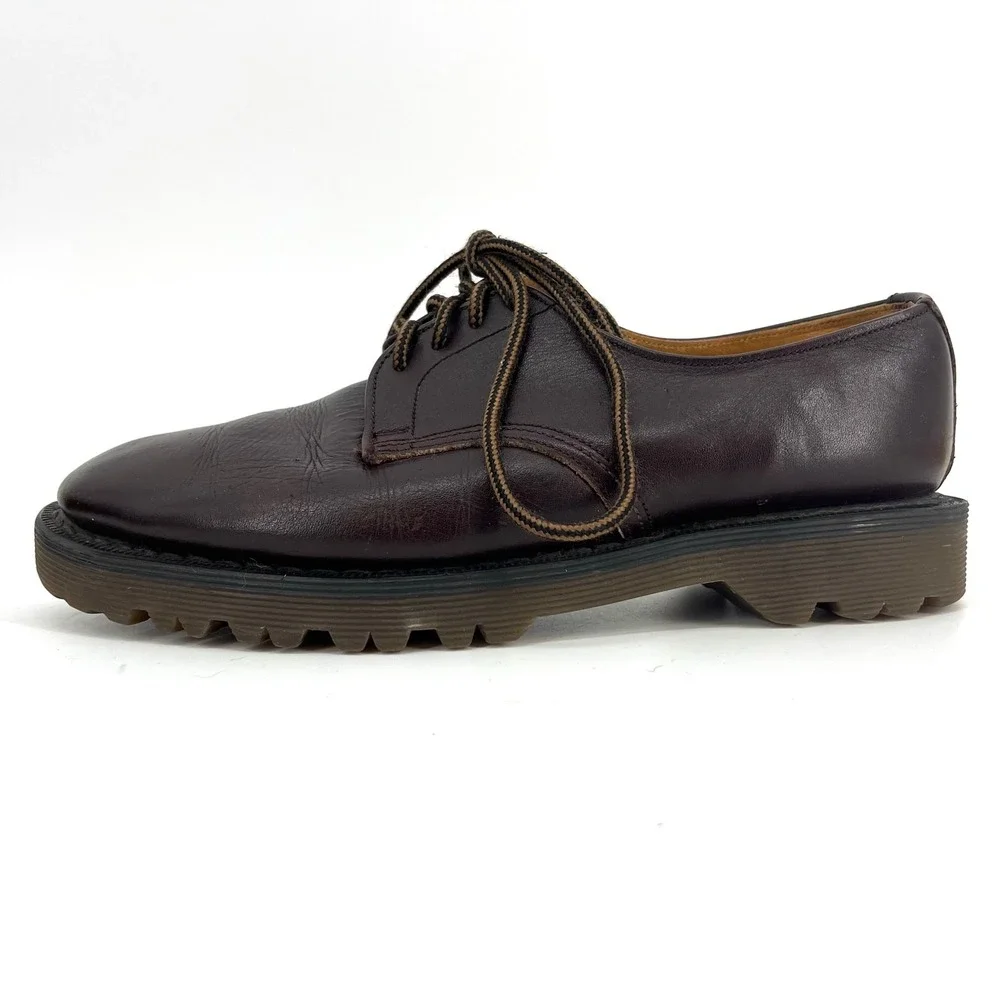 Dr Marten's Brown Leather 1461 4-eye Brown Oxford Lace up Made in England Men 6‎